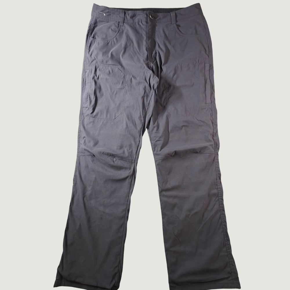 Orvis Mens 36x32 Fleece Lined Pants Black Nylon Spandex Outdoor Hiking 1525909‎